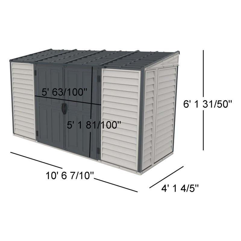 Duramax Building Products 10 X 4 Sidemate Pro Lean To Vinyl Shed